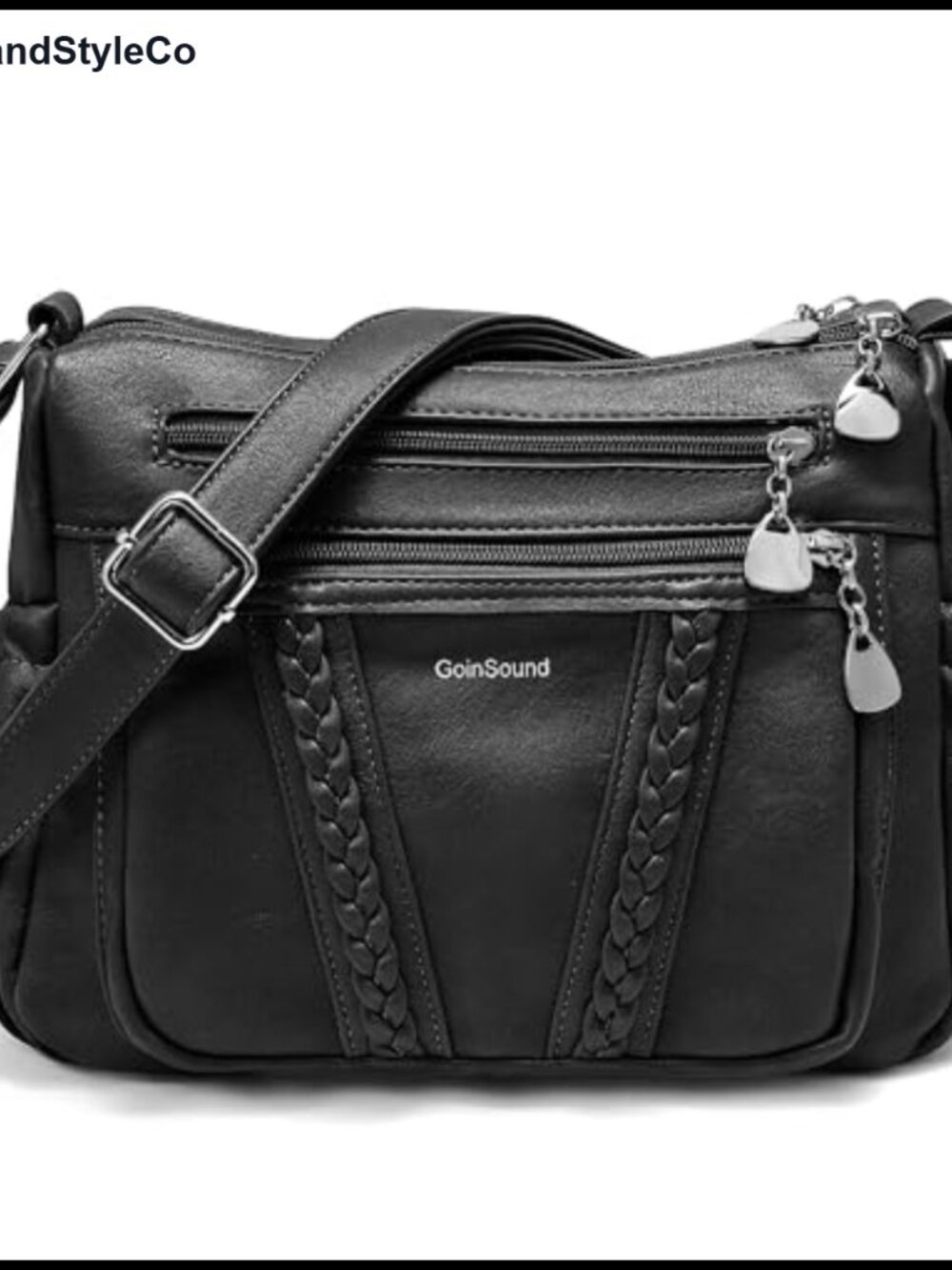 Faux Leather Crossbody Purse with Tassels